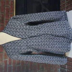 MM Lafleur Black & Ivory Marled Cardigan